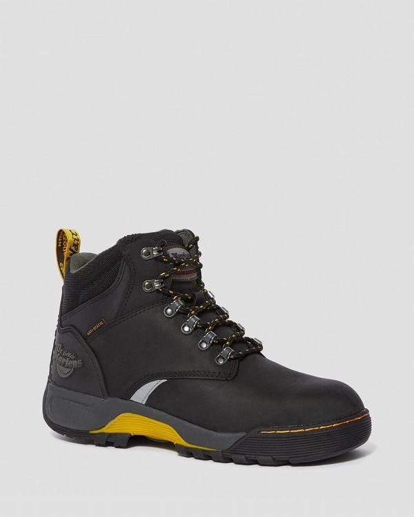 Dr Martens Dámské Pracovní Boty Ridge Steel Toe Černé, CZ-719528